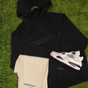 BLACK ESSENTIALS HOODIE IN BRAND NEW CONDITON!!